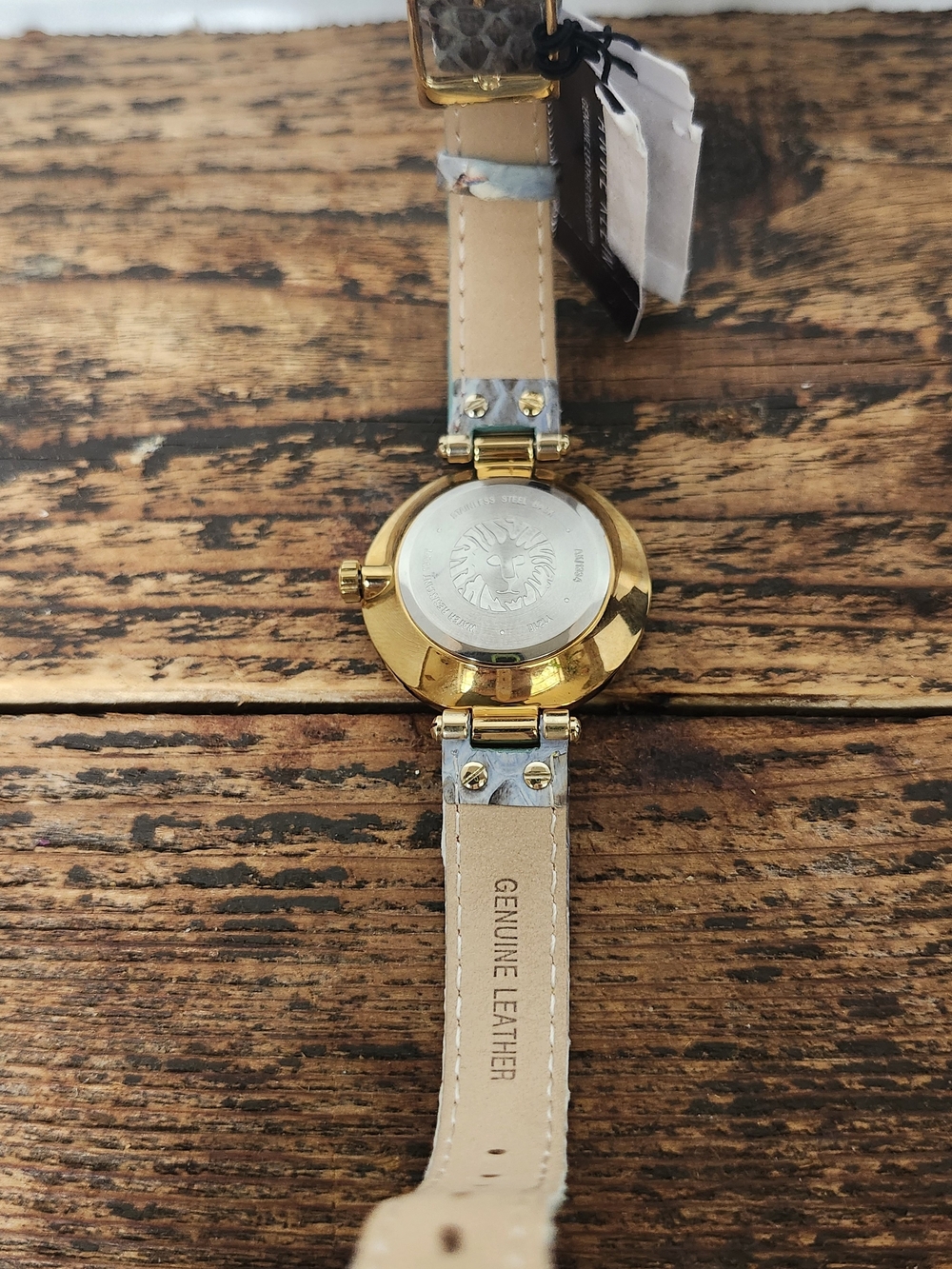 Anne Klein Women's Gold-tone Watch with MERMAID Snake-Embossed Strap - Picture 7 of 14
